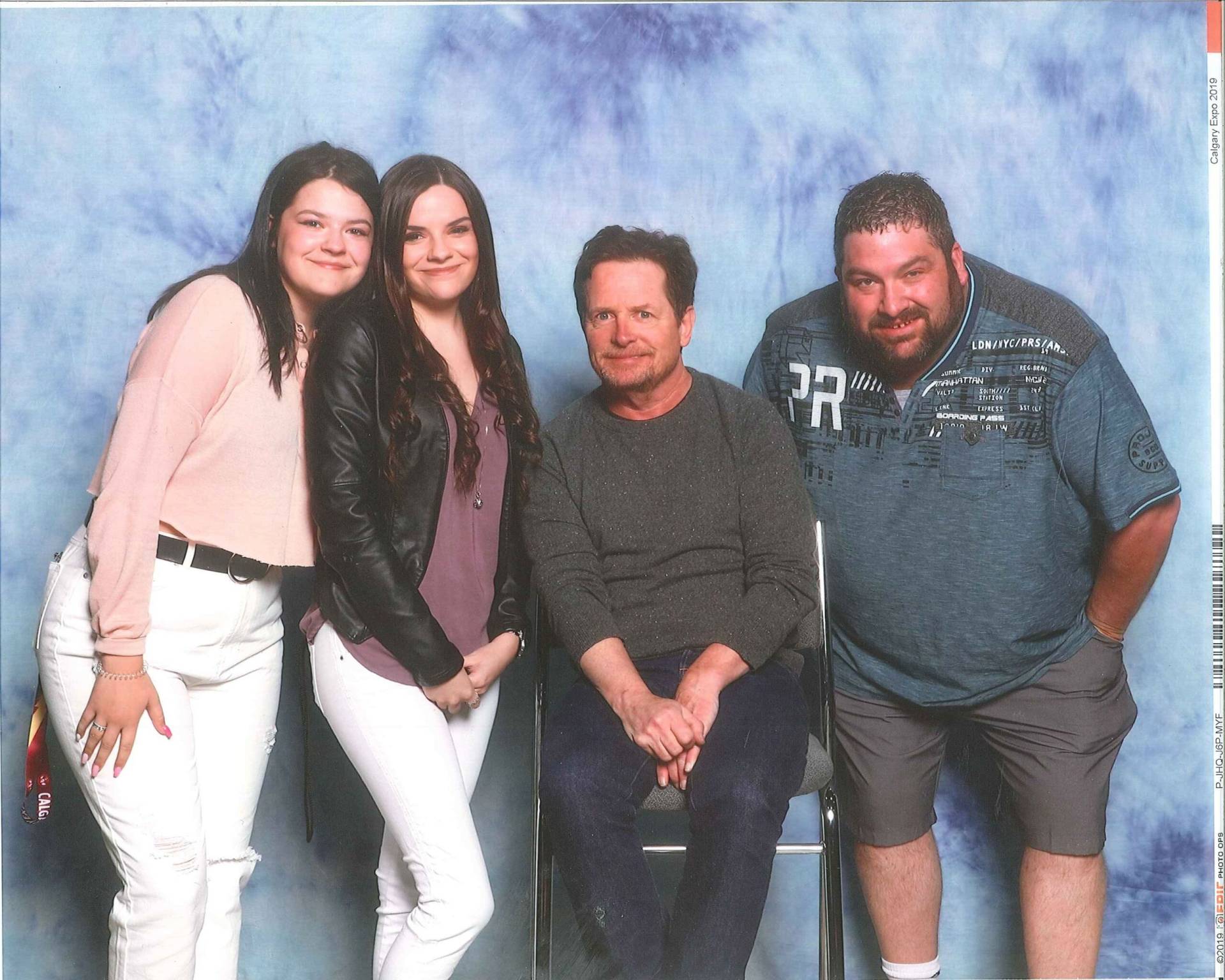 Jason with Michael J Fox 2 girls