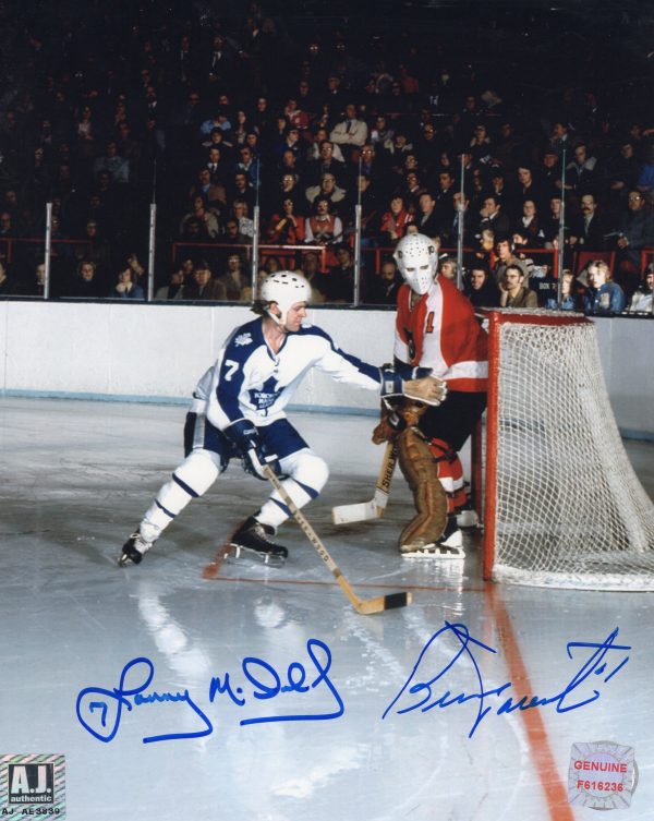 Bernie Parent & Lanny McDonald Autographed 8x10 Photo