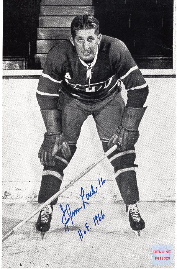 Elmer Lach Montreal Canadiens Autographed 8x10 Photo
