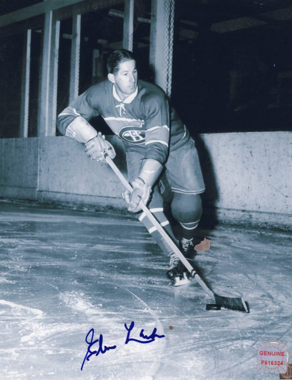 Elmer Lach Montreal Canadiens Autographed 8x10 Photo