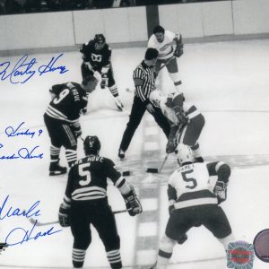 Gordie, Mark, Marty Howe Hartford Whalers Autographed 8x10 Photo
