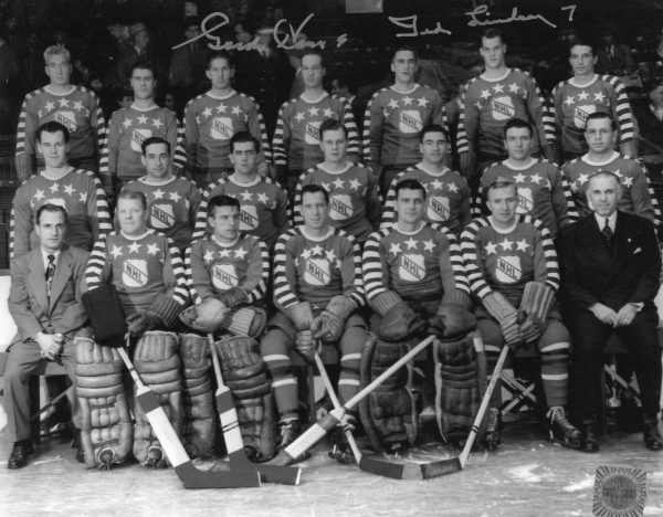 Ted Lindsay & Gordie Howe All-Star Game Autographed 8x10 Photo