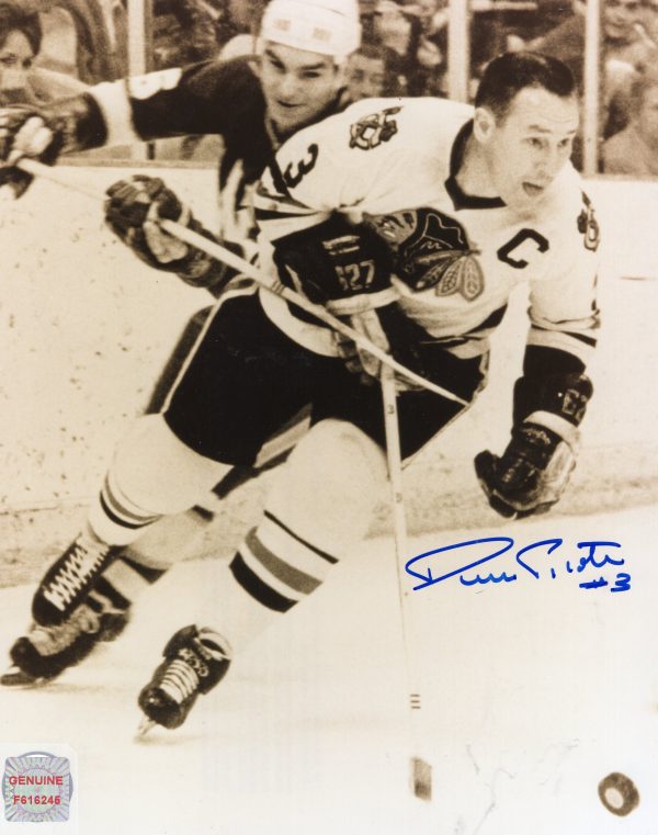 Pierre Pilote Chicago Blackhawks Autographed 8x10 Photo
