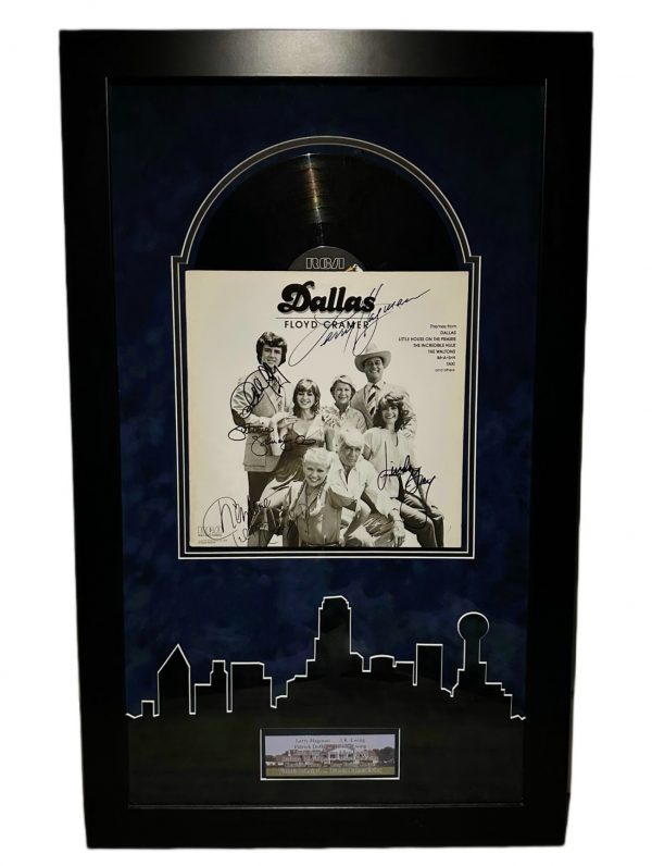 Dallas Autographed Framed Album (Hagman, Principal, Tilton, Duffy, Geddes, Gray)