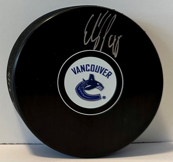 Elias Pettersson Vancouver Canucks Autographed Puck