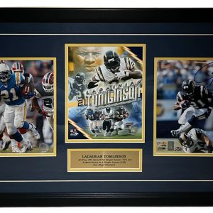 LaDainian Tomlinson San Diego Chargers Autographed Framed Triple 8x10
