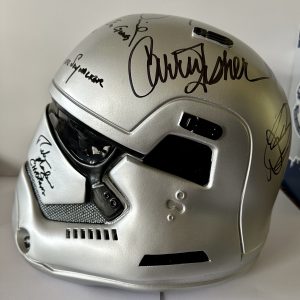 Rare Star Wars Autographed Helmet (Fisher,Hamill,ford,Daniels,Baker,Mayhew,Prowse,Lucas,Oz)