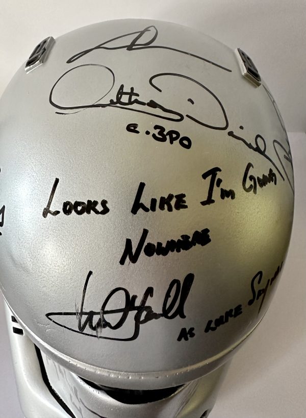 Rare Star Wars Autographed Helmet (Fisher,Hamill,ford,Daniels,Baker,Mayhew,Prowse,Lucas,Oz) - Image 3