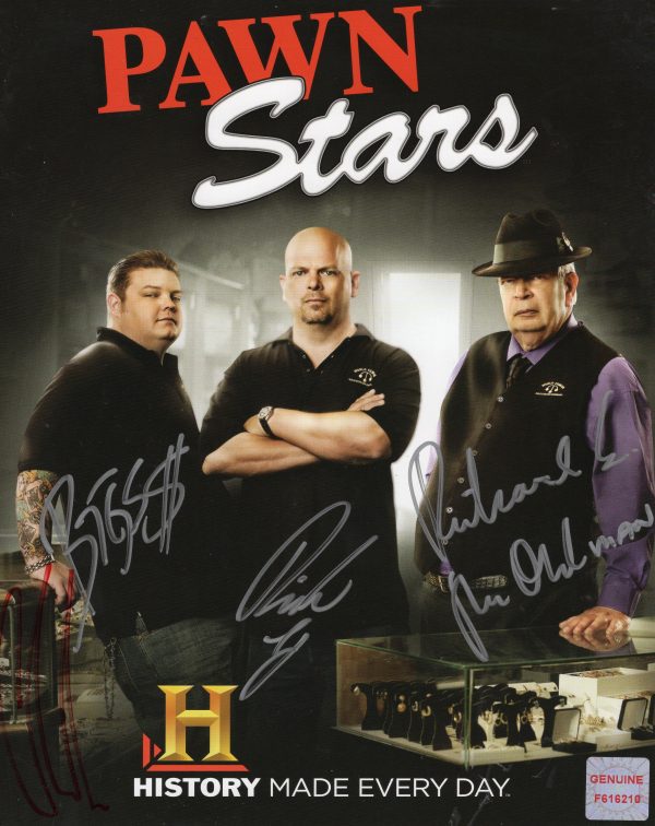 Rick Harrison, Corey Harrison, Richard Harrison Pawn Stars Autographed 8x10 Photo