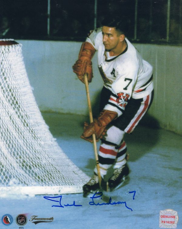 Ted Lindsay Chicago Blackhawks Autographed 8x10 Photo