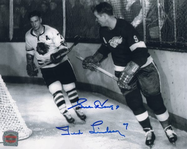 Ted Lindsay & Gordie Howe Autographed 8x10 Photo