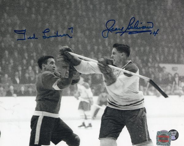 Ted Lindsay & Jean Beliveau Autographed 8x10 Photo