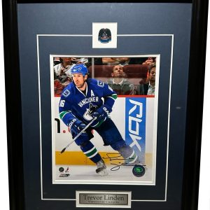 Trevor Linden Vancouver Canucks Autographed Framed 8x10