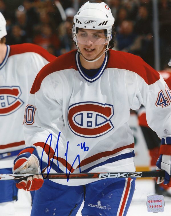 Max Lapierre Montreal Canadiens Autographed 8x10 Photo