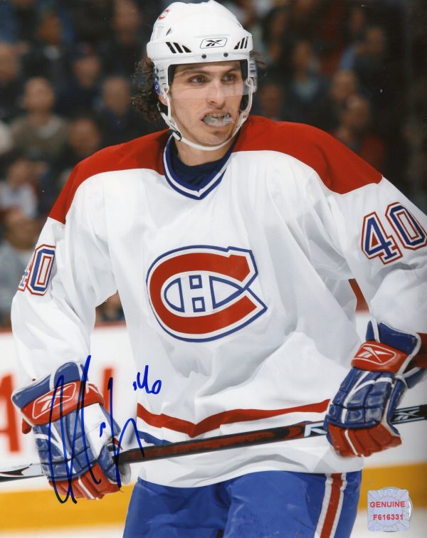 Max Lapierre Montreal Canadiens Autographed 8x10 Photo