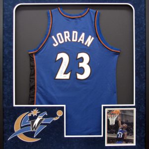 Michael Jordan Autographed Washington Wizards Framed Jersey