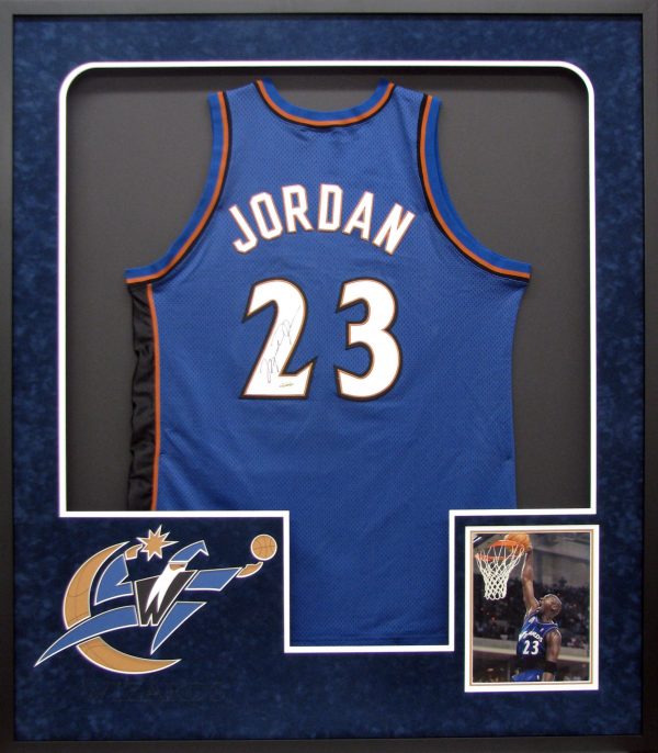 Michael Jordan Autographed Washington Wizards Framed Jersey