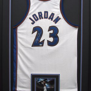 Michael Jordan Autographed Washington Wizards Framed Jersey