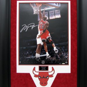 Michael Jordan Autographed Chicago Bull Framed 16x20 Photo