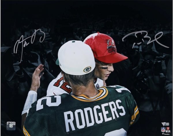 Aaron Rodgers & Tom Brady Autographed 16x20 Photo