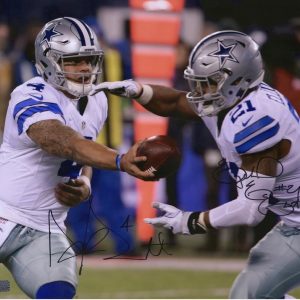 Ezekiel Elliot & Dak Prescott Dallas Cowboys Autographed 16x20 Photo