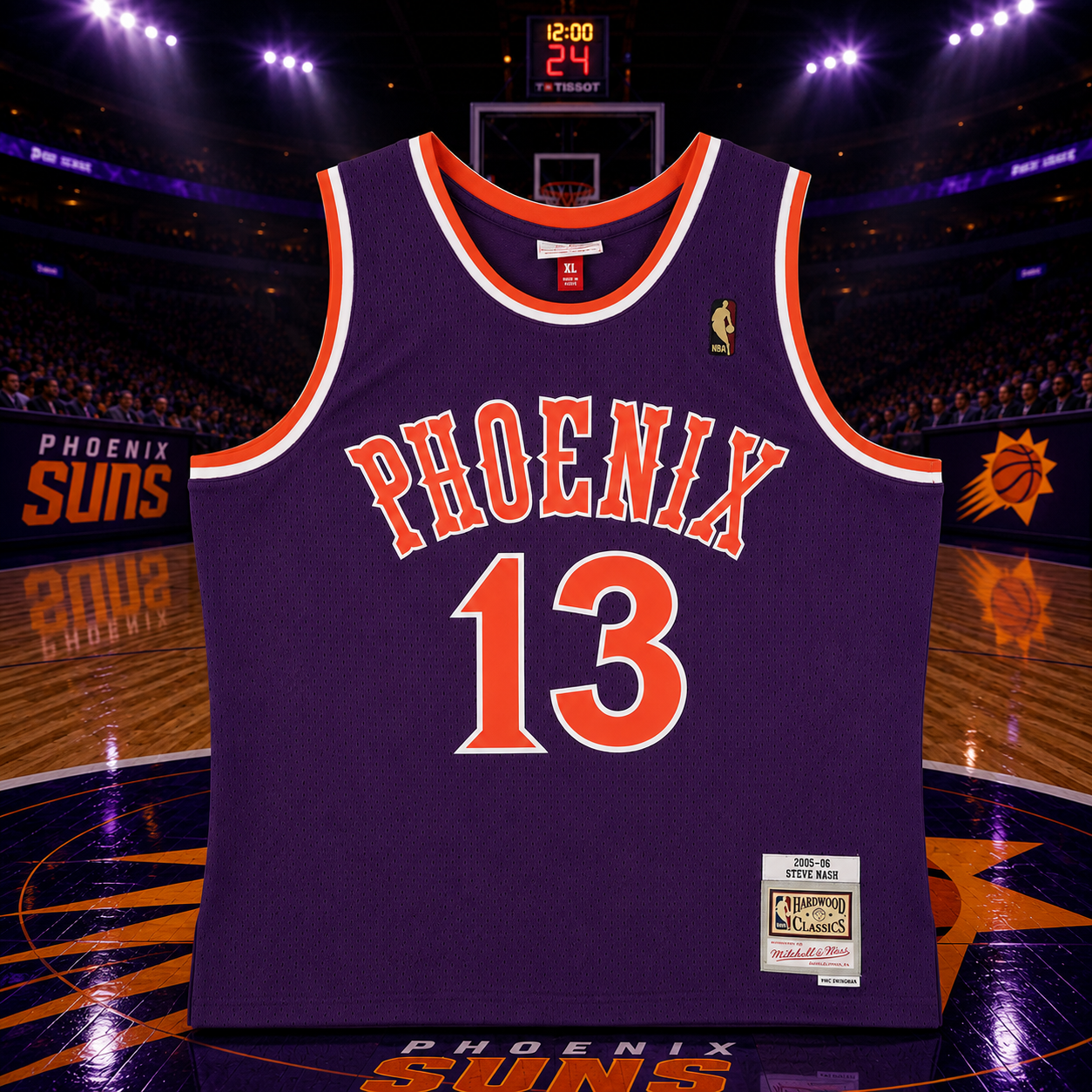 Steve Nash Phoenix Suns Autographed Mitchell & Ness Purple 2005-06 Swingman Jersey - Image 2