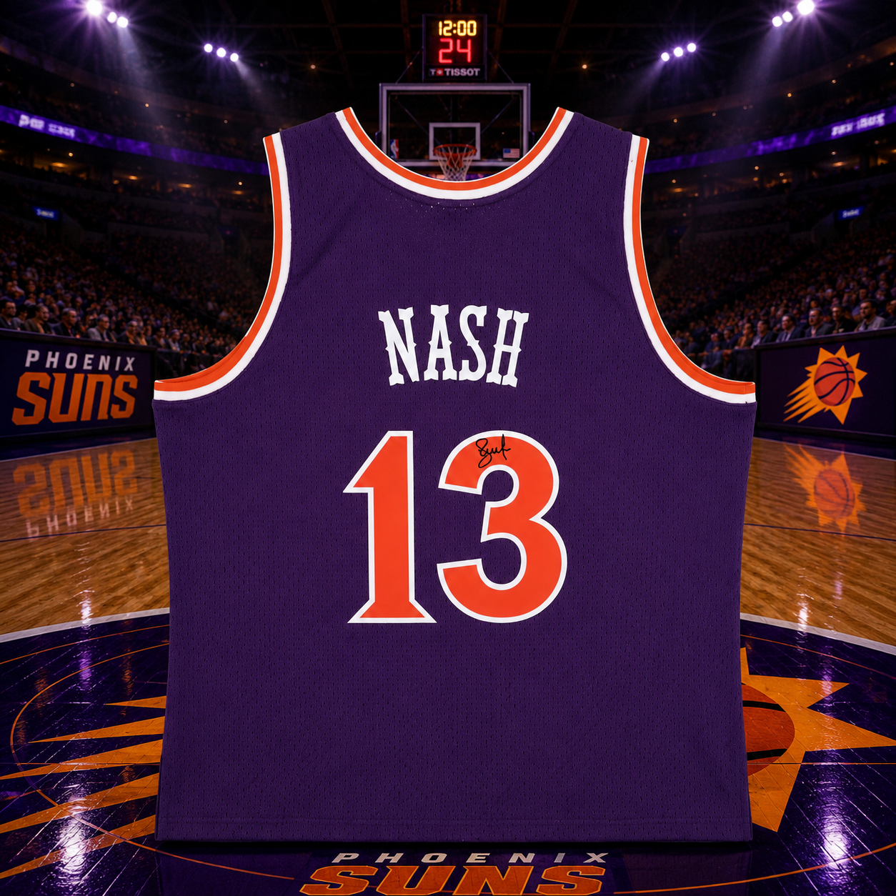 Steve Nash Phoenix Suns Autographed Mitchell & Ness Purple 2005-06 Swingman Jersey