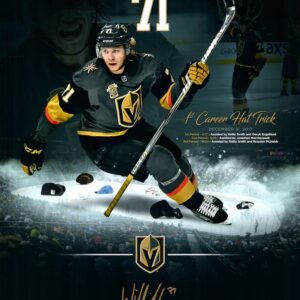 William Karlsson Vegas Golden Knights Autographed 16" x 20" First Hat Trick Photograph - Limited Edition #71/71