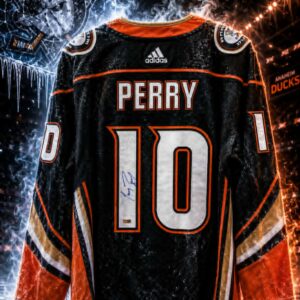 Corey Perry Anaheim Ducks Black & Orange Autographed Jersey