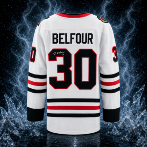 Ed Belfour Chicago Blackhawks Autographed White Fanatics Breakaway Jersey