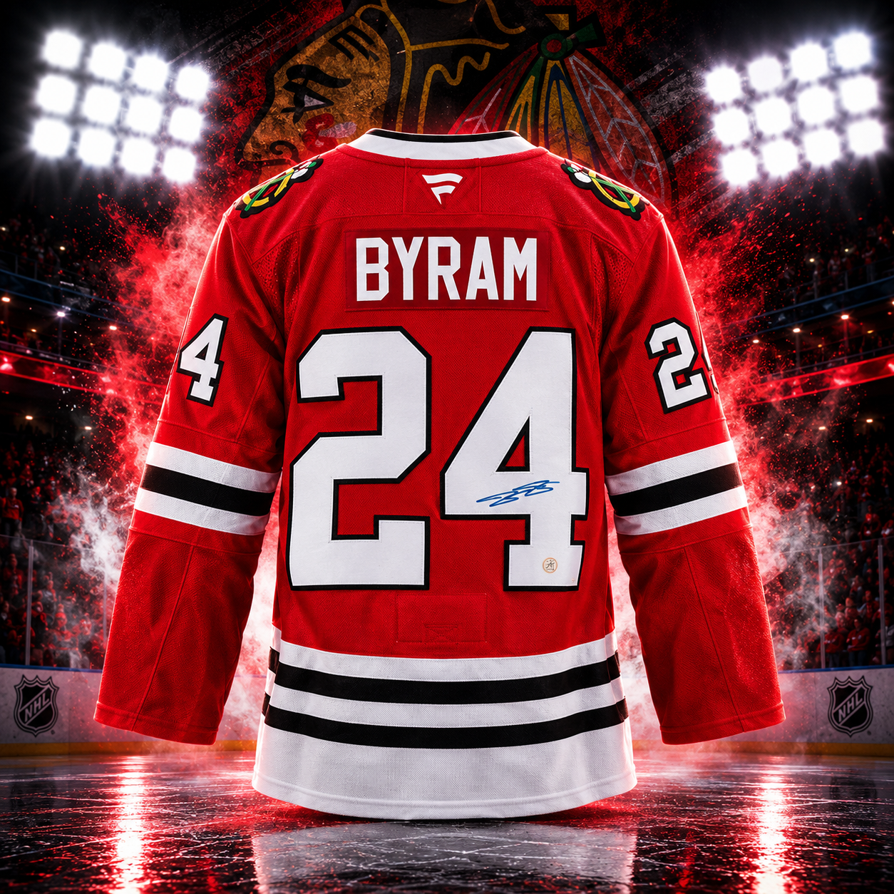 Bowen Byram Chicago Blackhawks Autographed Fanatics Premium Jersey