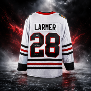 Steve Larmer Chicago Blackhawks Autographed White Fanatics Breakaway Jersey