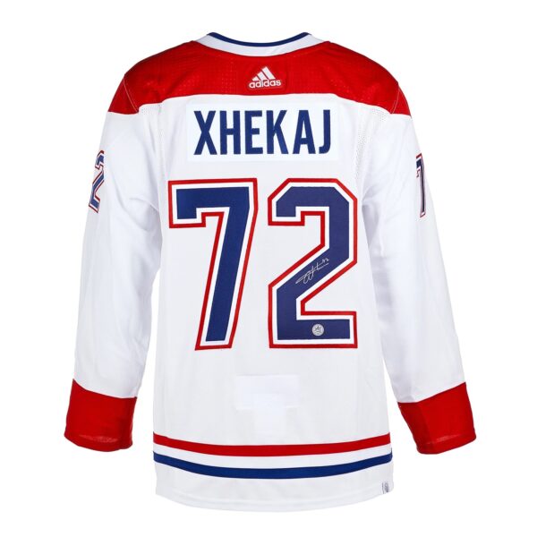 Arber Xhekai Montreal Canadiens Autographed White Adidas Jersey