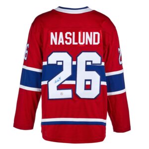 Mats Naslund Montreal Canadiens Autographed Red Fanatics Jersey