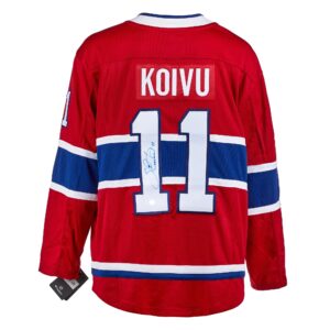 Saku Koivu Montreal Canadiens Autographed Red Fanatics Jersey