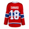 Serge Savard Montreal Canadiens Autographed Red Fanatics Jersey