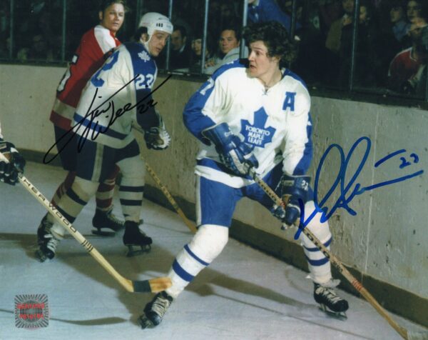 Dave "Tiger" Williams & Darryl Sittler Toronto Maple Leafs 8x10 Photo