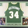 Giannis Antetokounmpo Milwaukee Bucks Framed Jersey