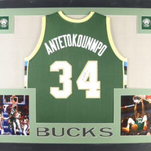 Giannis Antetokounmpo Milwaukee Bucks Framed Jersey