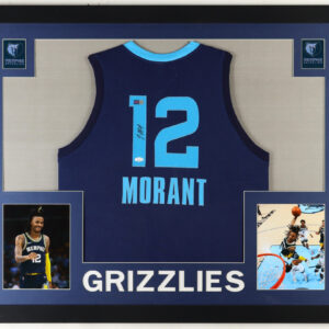 Ja Morant Autographed Memphis Grizzlies Framed Jersey