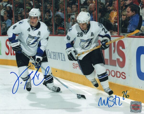 Martin St.Louis & Vincent Lecavalier Tampa Bay Lightning Autographed 8x10 Photo