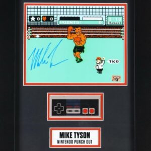 Mike Tyson Signed "Punch-Out!!" Custom Framed Photo Display with Replica Controller (JSA)