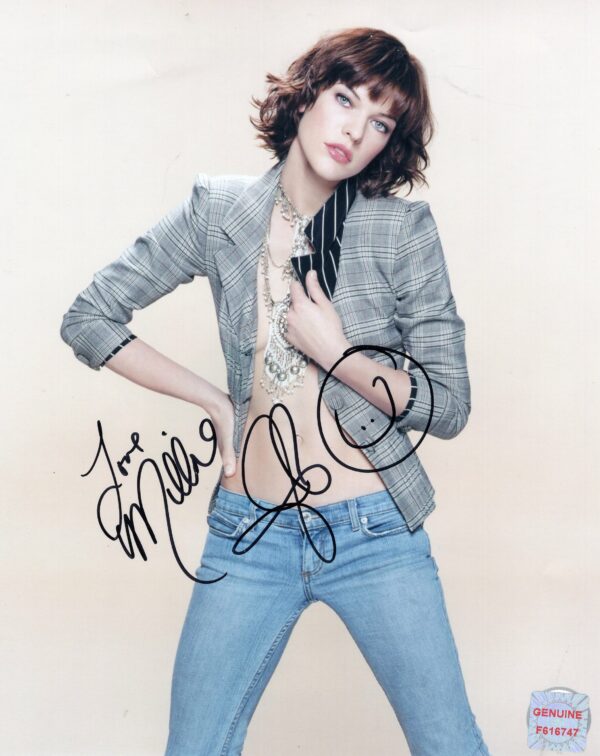 Milla Jovovich Autographed 8x10 Photo