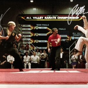 Ralph Macchio & William Zabka Autographed Karate Kid 16x20 Photo (JSA)