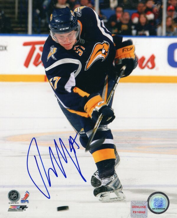 Tyler Myers Autographed Buffalo Sabres 8x10 Photo