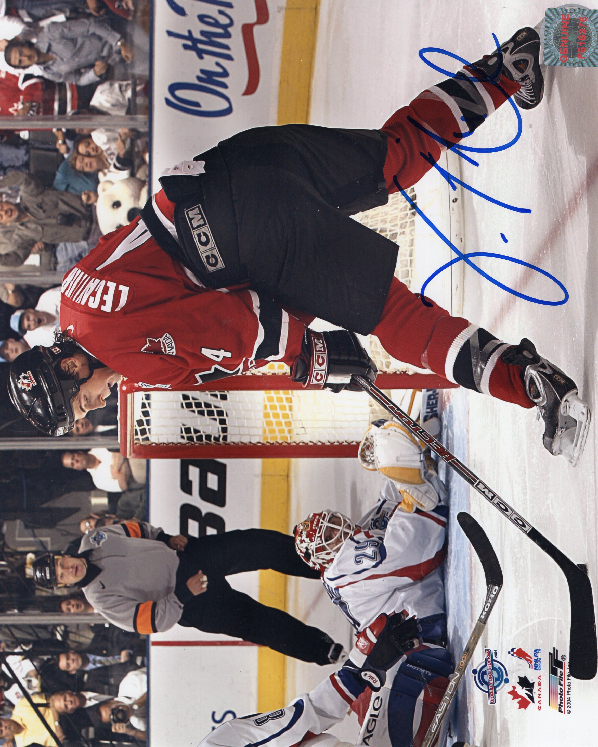 Vincent Lecavalier Team Canada Autographed 8x10 Photo