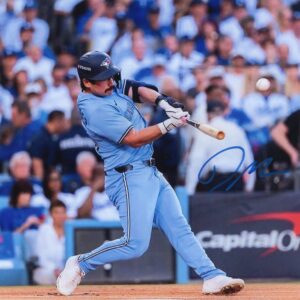 Ernie Clement Toronto Blue Jays Autographed Swing Pose 8x10 Photo