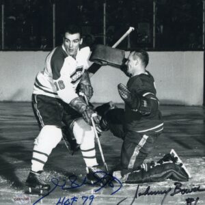 Jonny Bower & Maurice Richard Fierce Rivalry Autographed 8x10 Photo