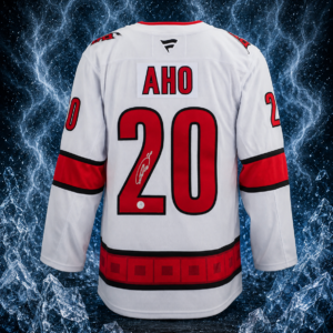Sebastian Aho Carolina Hurricanes Autographed White Fanatics Premium Jersey