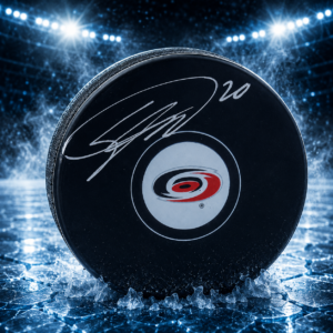 Sebastian Aho Carolina Hurricanes Autographed Hockey Puck